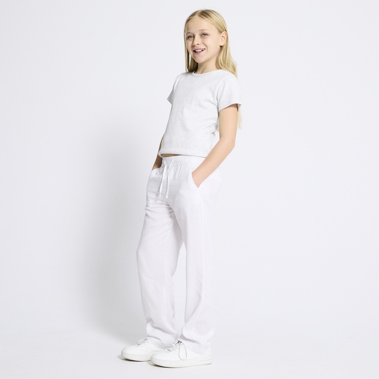 Linen blend pants "Roxy star" White